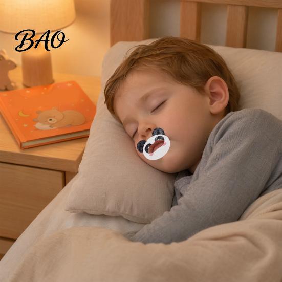 Mouth Closure Strip 30Pcs Cartoon Animal Sleeping Tape for Kids, Keep Closed, Breathable Lip Breathing Correction Patch, Hypoallergenic Anti-Snoring