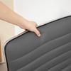 Armless Swivel Office Chair With Adjustable Height Study Chair Upholstered In Pu 120 Kg Load Dark Gray