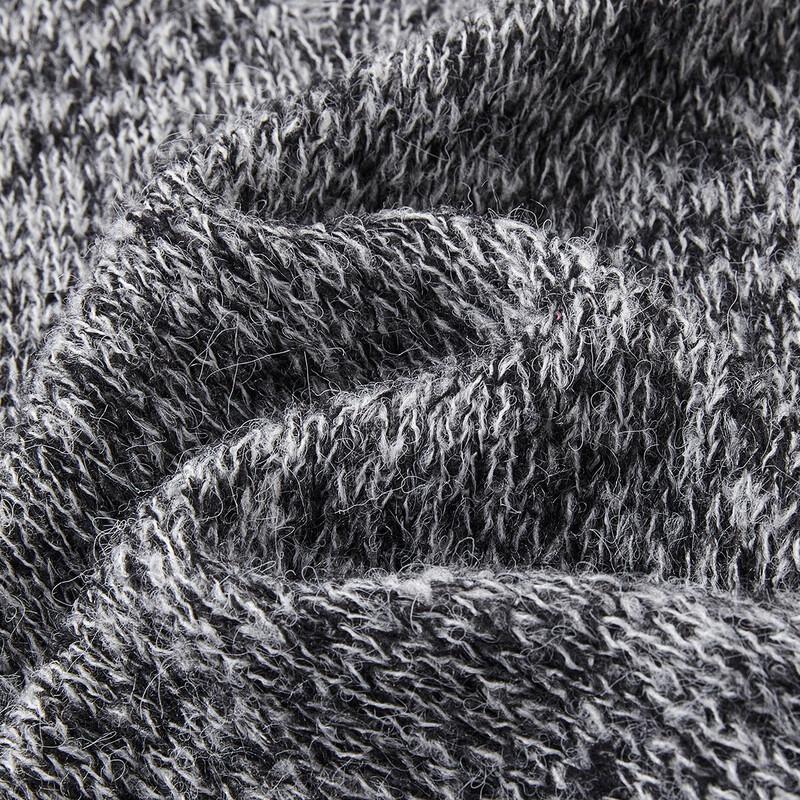 Demana Women's Lamb Wool Blend Round Neck Melange Knit Sweater