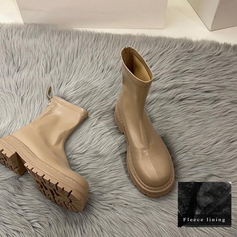 Platform White Thin Martin Boots Women's Shoes New Summer Brown Korean Small Ankle Boots Black Ankle Boots