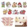 200pcs Cute Mix Sewing Wooden Button Flatback Snowflake Snowman Elk Hand Craft Accessories for Christmas DIY