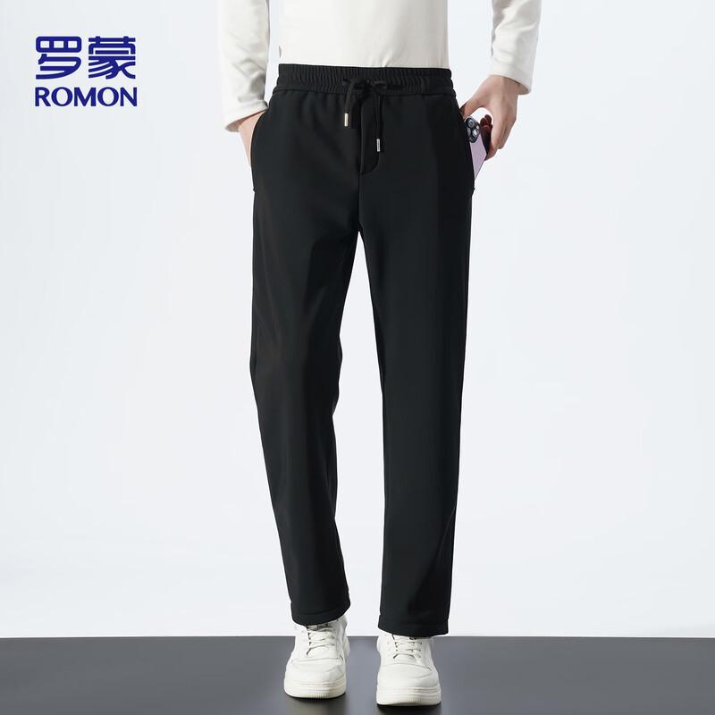 ROMON Men's Warm Fleece-Lined Casual Pants 802