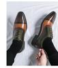 Trendy Men's Spliced Leather Oxford Shoes - Fashionable European & American Style, Large Size Available