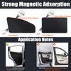 XCBYT Car Window Shades - 4 Pcs Car Privacy Curta - 100% Block Light Car Window Covers - Magnetic Side Window Sun Shade Keeps Cooler For