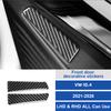 For Volkswagen ID.4 2021-2026 Front Door Trim Sticker Black Carbon Fiber Interior Accessories Decor Upgrade Not for US Models