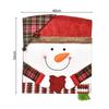 Christmas Chair Cover Santa Claus/Snowman/Reindeer Chair Slipcover Xmas Chair Back Cover Holiday Seat Cover Home Decoration
