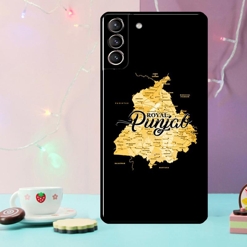 Punjab Map Phone Case For Samsung Galaxy S25 Ultra S20 S21 S22 S23 S24 Ultra Plus S9 S10 S25 FE Cover