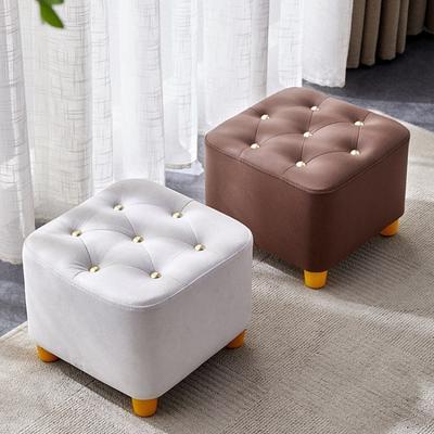 Nordic Light Luxury Shoe Changing Stool Home Doorway Entry Shoes Wearing Small Stool Tea Table Low Stool Fabric Pedal