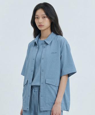 COBMASTER British Seersuker Shirt [Sky Blue]