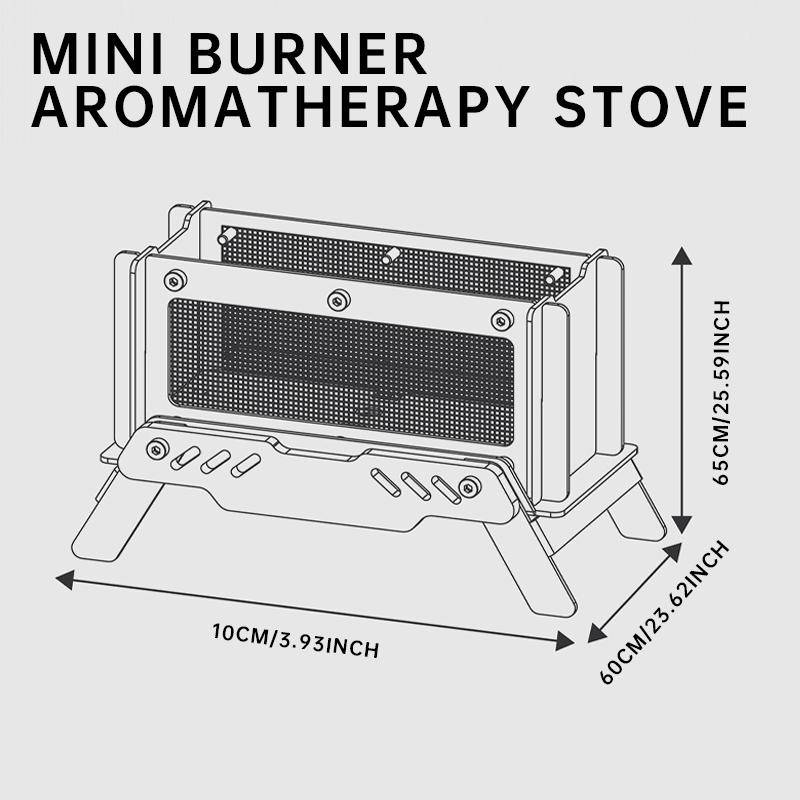 Outdoor Camping Stainless Steel Mini Firewood Stove, Aromatherapy Stand, Portable Exquisite Home Decoration Aromatherapy Stove