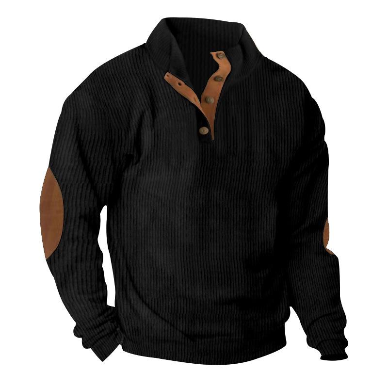 Herbst und Winter Neue Herren Outdoor Jacke Cord Corduroy Lässiger Kragen Langarm Pullover