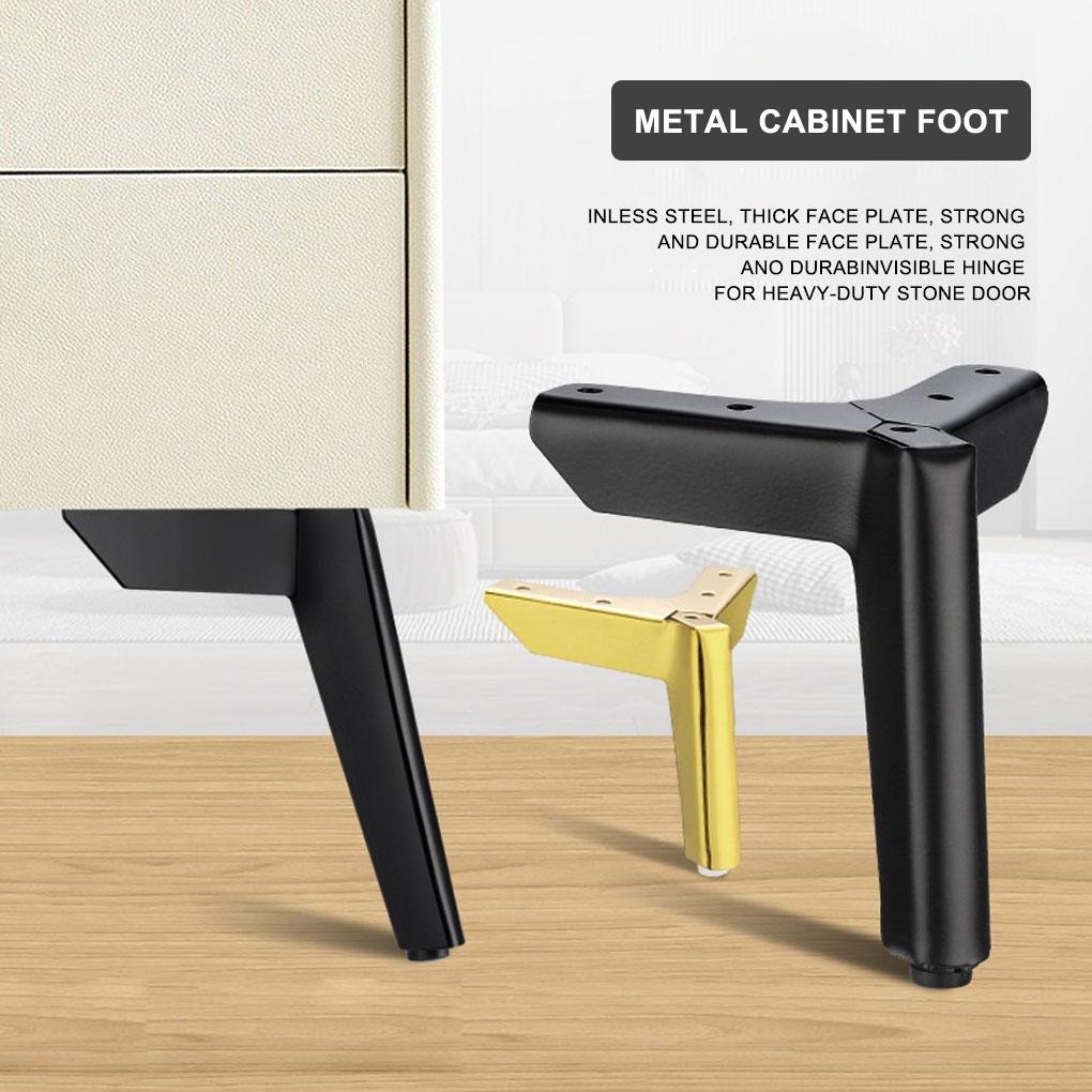 4 pezzi divano divano tavolino da caffè gambe in acciaio bagno moderno gambe triangolari mobili accessori ferramenta