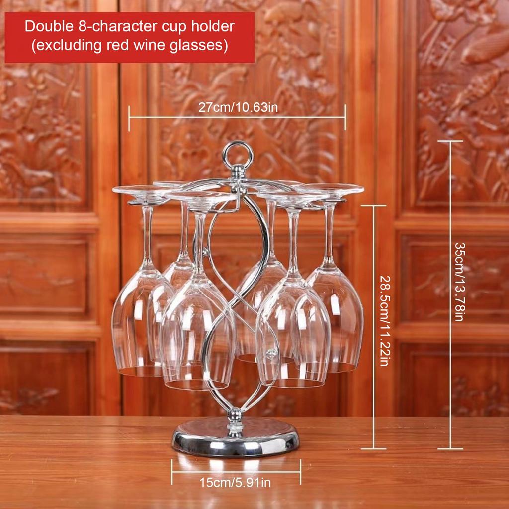 Wine Enthusiasts Glasgestell Tisch-Organizer Moderner Metall-Weinglashalter für Hausbar Esszimmer Ausstellungsständer