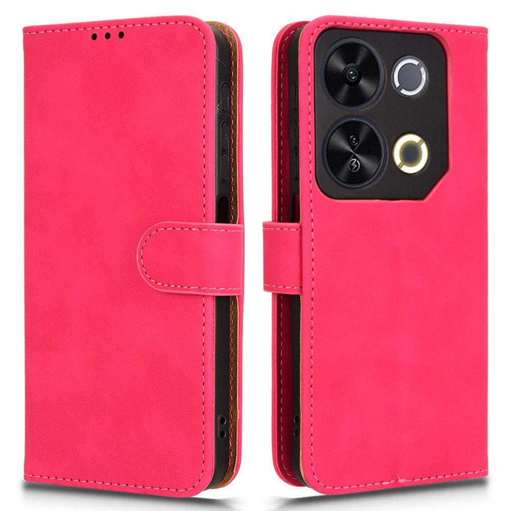 For Itel P65 Leather Case Skin-Feel Anti-Drop Wallet Flip Phone Cover