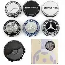 4PCS 75mm Car Floating Wheel Center Hub Caps Cover for Benz B/C/E/S Class A Class C200L GLC GLK CLA Accessories.WZAQWQEAZC QT1