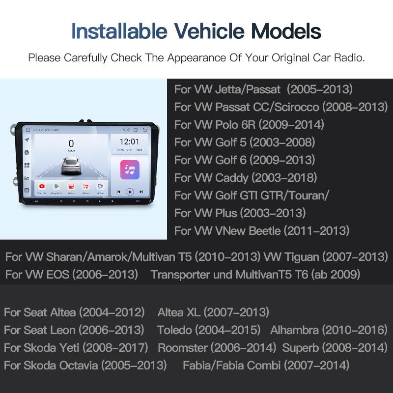 Skoda Superb Octavia Central Control Screen with Navigation and Reversing Camera