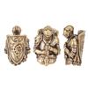 3Pcs Outdoor EDC Tool Brass Parachute Rope European Beads, Large Hole Beads, Knight, Antique Bronze, 25x17x13mm, Hole: 5x7mm