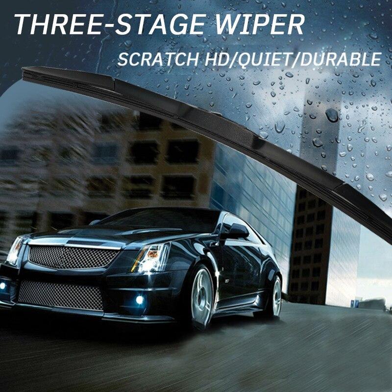 Three Stage Car Wiper Universal Mute Durable High Quality Multi Size Windshield Delicate Rubber Wiper Auto Parts 1PC