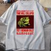 I Remain Silly Frog Graphic T Shirts Funny Metal Print Unisex Clothing Oversize Tshirts Male Tshirt Printed Japanese Top Summer