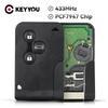 KEYYOU Smart Key Card für Renault Megane II Scenic II Grand Scenic 2003-2008 433MHz PCF7947 Chip ID46 3 Tasten Fernbedienung