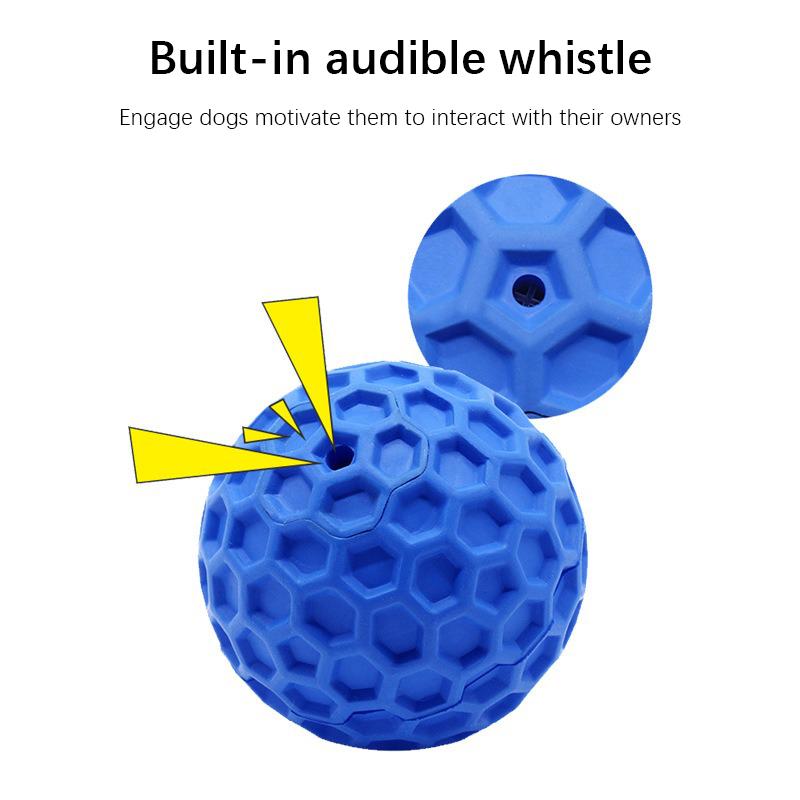 Dog Toys Bite Resistant Interactive Throwing Sound Honeycomb Balls Round Easy Rolling Toys Teeth Grinding Cleaning Pet Products
