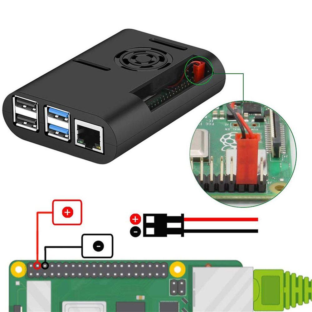 ASB Cooler for Raspberry Pi 4 Model B, Pi 4B, Pi 4 Heatsink with Cooling Fan Case Shell Cover