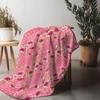 Blumenmuster Fleece-Decke Weich Warm Gemütlich Bettüberwurf für Damen Mädchen Geschenk
