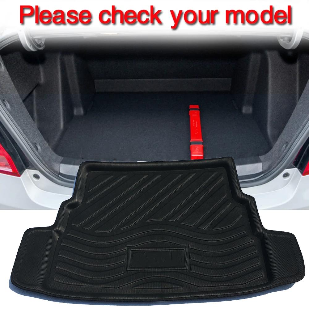 Car Trunk Mat For Chevrolet Sail Aveo 2015~ 2018  Auto Anti-Slip Trunk Mats Trunk Rear Easy Clean Pads Car Accessories чёрный