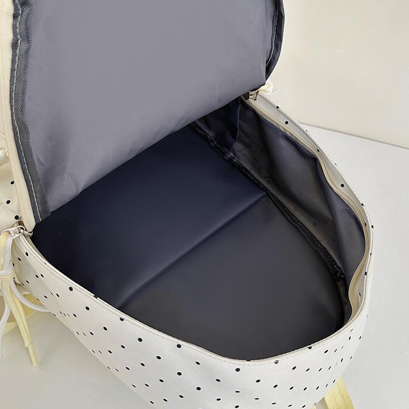 Dot Print Women's Backpack Student Schoolbag Large Capacity Backpack