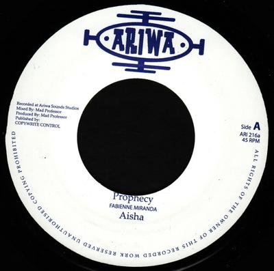 7inch Record AISHA  Prophecy ARI216 Ariwa 2008 UK Reggae Ska  Dub Used