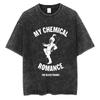 Rock Band My Chemical Romance Magliette Lavate The Black Parade Uomo Donna Punk Hip Hop Manica Corta Maglietta di Cotone Magliette Oversize