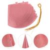 12PCS Glitter Cone Party Hats Triangle Birthday Hats for Kids and Adults Party Decorations (Pink)