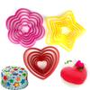 6Pcs/set Christmas Tree Cookie Cutter Stars Heart Flower Fondant Cake Biscuit Cutter Mold 3D Cake Decorating Tools Baking Moulds
