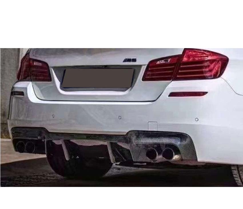 BMW 5 Series F10/F18 V-Style Carbon Fiber Rear Diffuser Kit