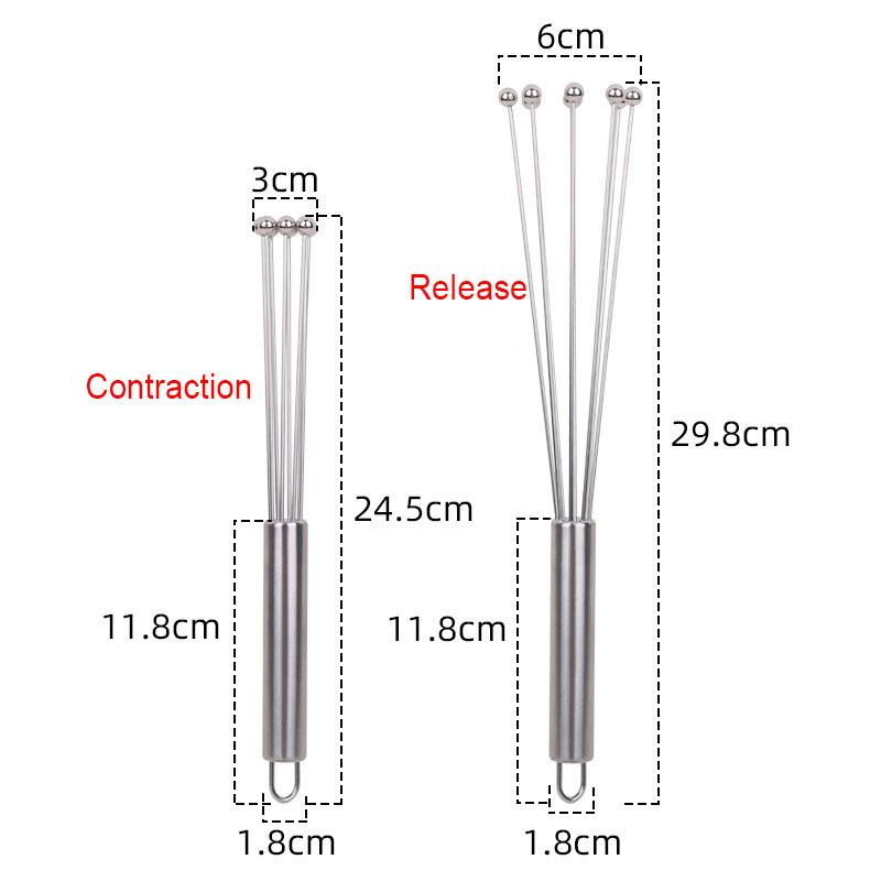 Edelstahl-Kugel-Eieraufschläger Manueller Mixer Handheld Sahne-Rührer Eierbesen Küchen-Koch-Back-Werkzeuge Mehrzweck