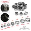 130/80/45pcs 304 Stainless Steel Hose Clamps 5.8-23.5mm Spring Clamps Fuel Water Hose Pipe Clamps Clips  +1PCS Pliers Tool