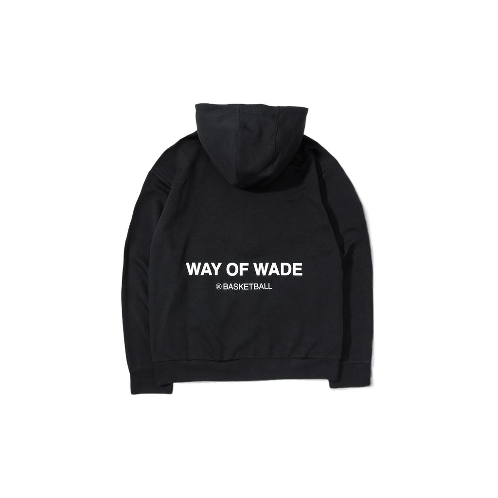 Li Ning Logo Print Drawstring Hooded Long Sleeve Jacket Men Jackets Black AWDS807-1