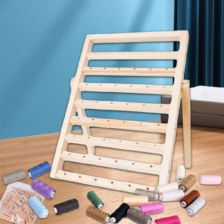 Convenient Thread Storage Rack Space Saving Wall Mount Thread Holder Organizers Rack for Craft and Sewing Rooms