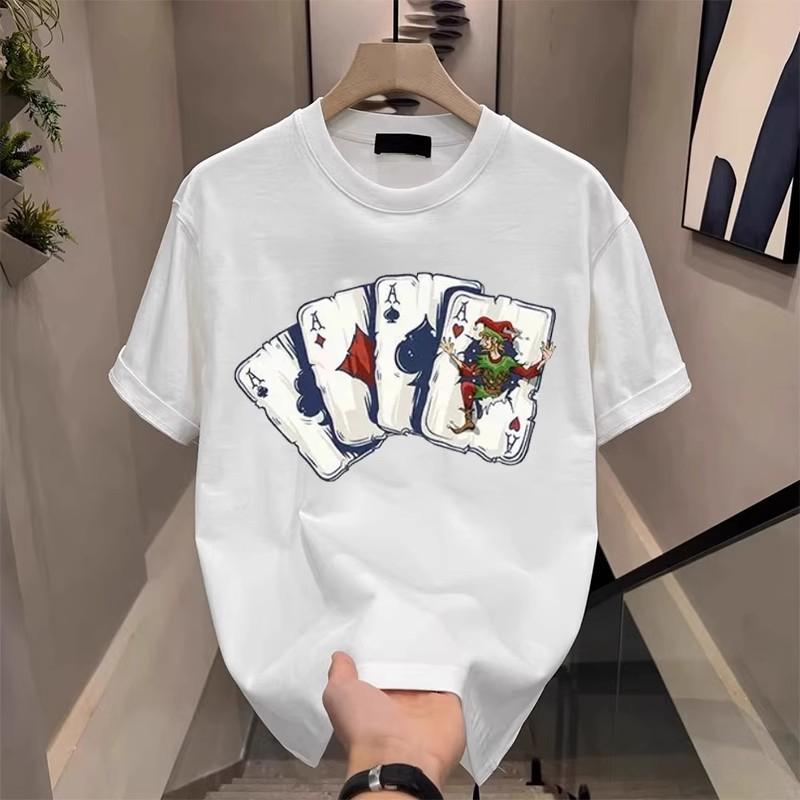 Trendy Brand Short-Sleeved Pure Cotton Men'S Printed T-Shirt Trendy Men'S And Women'S Versatile Round Neck T-Shirt Men'S