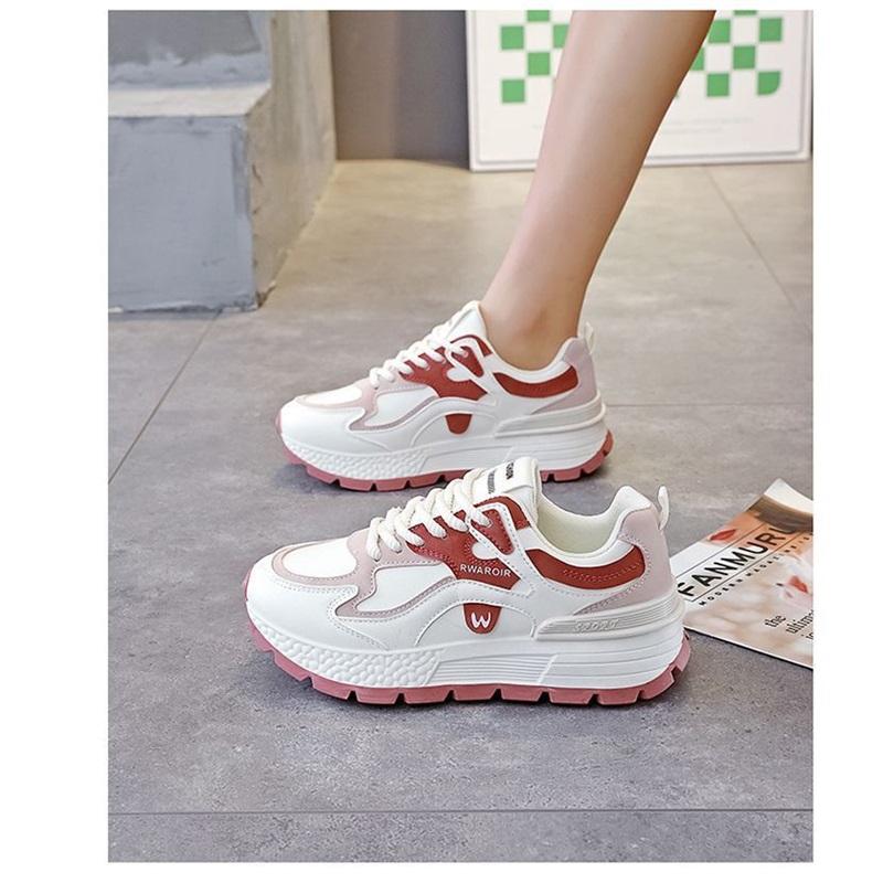  Women's Fashion Chunky Sneakers Casual Lace Up Platform Walking Shoes