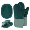 Silicone Cotton Cloth Thermal Insulation Gloves Microwave Oven Anti-scalding Kitchen High Temperature Resistant Thickened Baking Gloves