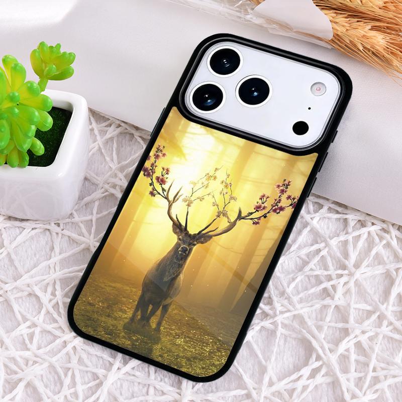 

Animal Deer Art Phone Case for iPhone 17 Air 16 15 11 12 14 13 Pro Max Shockproof Cover iPhone 14 Pro Max