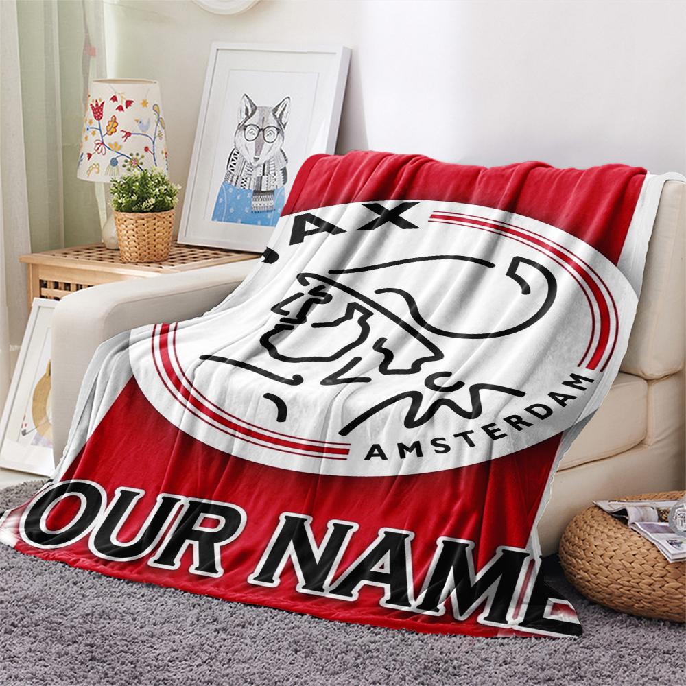 1 Stück Personalisierte Decke mit AJAX-Muster aus Flanell, geeignet für alle Jahreszeiten, für Heimdekoration, Wärme und Komfort, Geschenke, Weihnachtsgeschenk