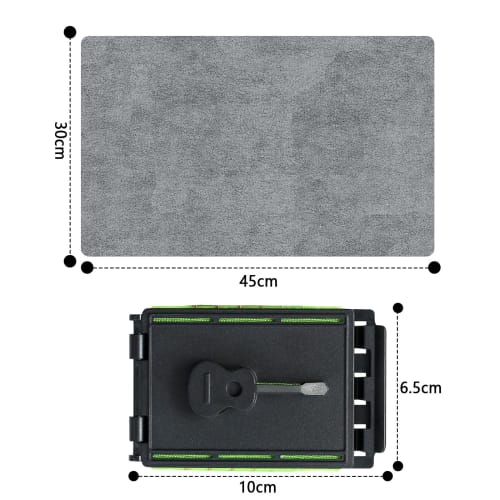 Koundeneko 3-Piece Guitar Maintenance Set (2 String Cleaners + 1 Guitar Cloth) for Stringed Instrument Care, Acoustic Guitar, Rust Removal, Polishing,