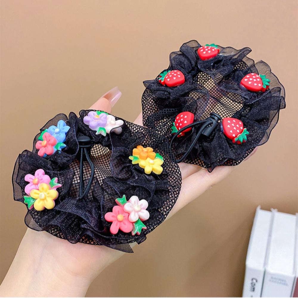 Korean Style Ballet Hair Net Fashion Headwear Girl Bun Cover Snood Sweet Elastic Hair Net Children