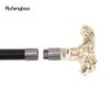 Yellow White Wolf Head Long Handle Decorative Stick Parties Decorative Cane for Halloween Cosplay and Parties Walking Cane 93cm