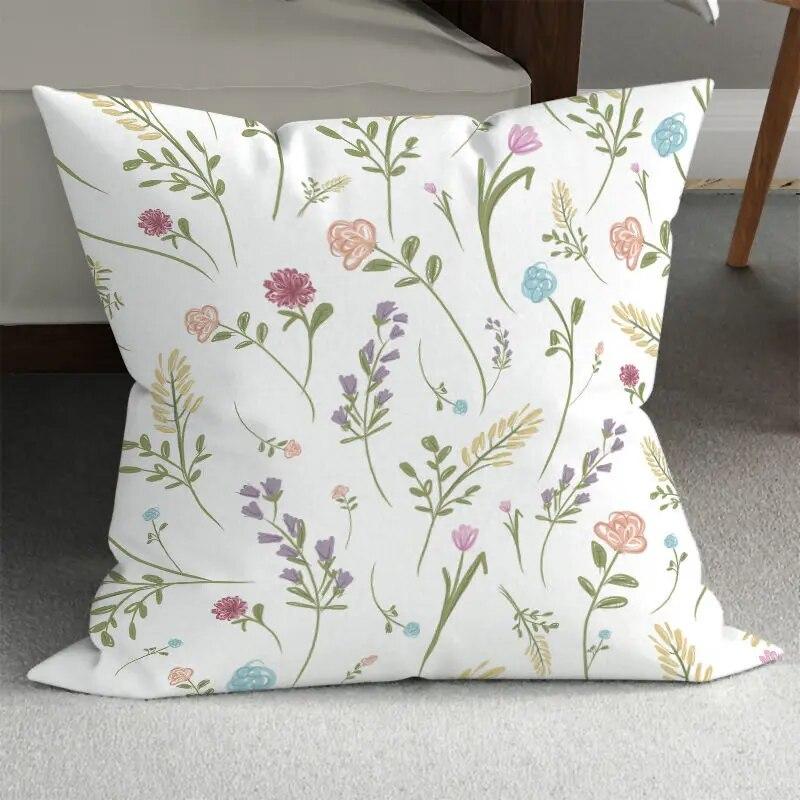 Spring Beautiful Pillowcase Abstract Floral  Living Room  Bed Sofa