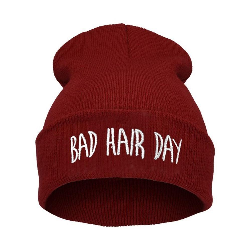Unisex Warm Winter Fashion Bad Hair Day Wrap Head Cap Wool Hat Hip-hop Knit Beanie Hats