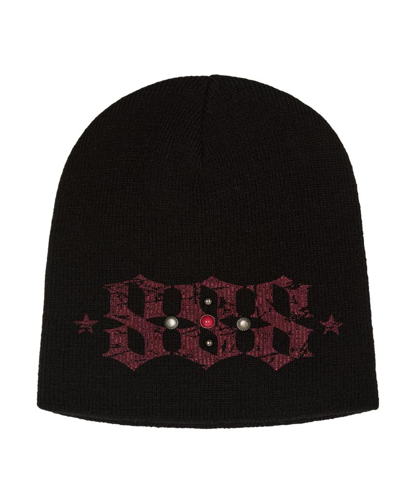 HOODHOOD 888 Studded Beanie Black