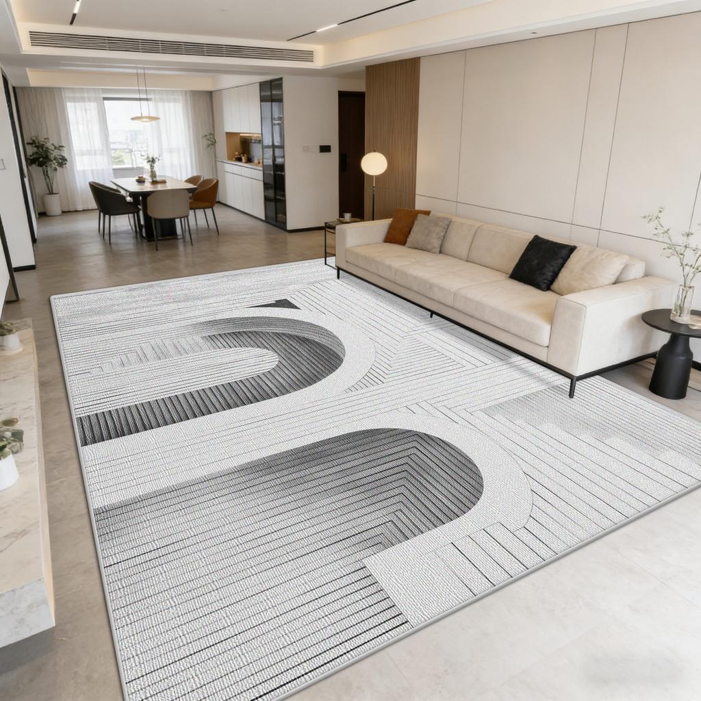 Modern Minimalism Geometric Carpet Home Large Area Non-slip Washable Rugs Easy Clean Cloakroom Bedroom Customizable Floor Mat